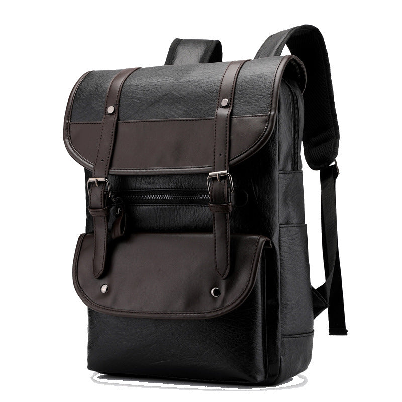 Rugged Leather Laptop Rucksack Backpack
