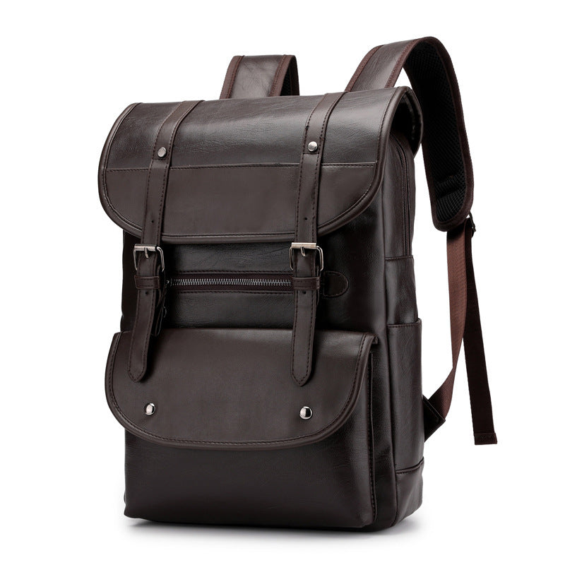 Rugged Leather Laptop Rucksack Backpack