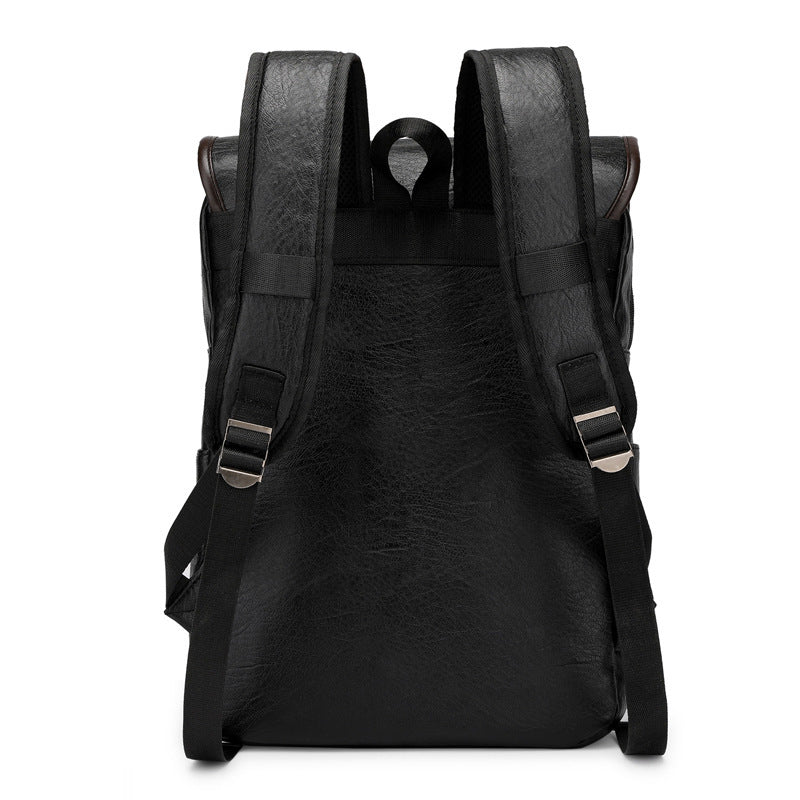 Rugged Leather Laptop Rucksack Backpack