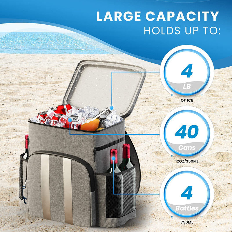Insulated Cooler Backpack – 40 Cans & 4 Bottles Capacity
